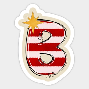 Letter B (Christmas Alphabet) Sticker